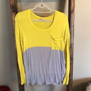 Long Sleeve Two Tone T-shirt